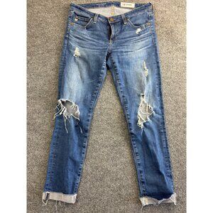 Adriano Goldschmied AG-ED Denim Jeans Women's 27 The Stilt Roll-Up Cigarette USA